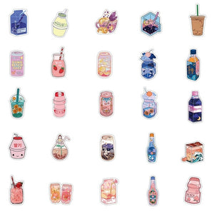 50 Stickers — Cute Drinks
