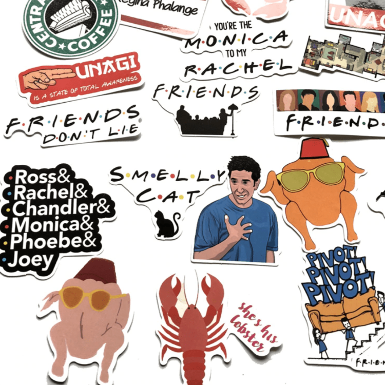 50 Stickers — Friends TV Show – Wally Stickers