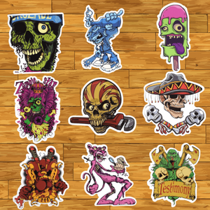 scary monsters and zombies stickers and horror sticker pack