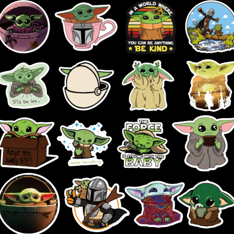 50 — Baby Yoda – Wally Stickers