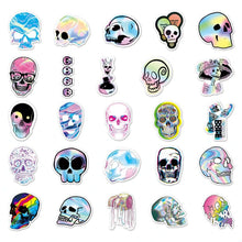 50 Stickers — Holographic Laser Skull