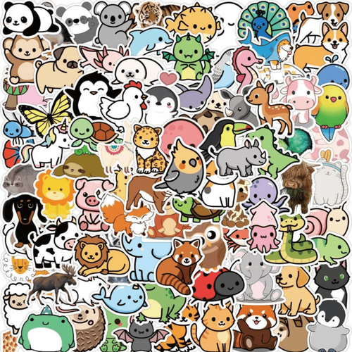 100 Stickers — Cute Cartoons