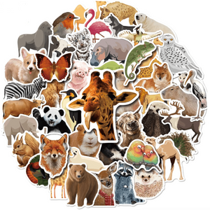 50 Stickers — Zoo Animals