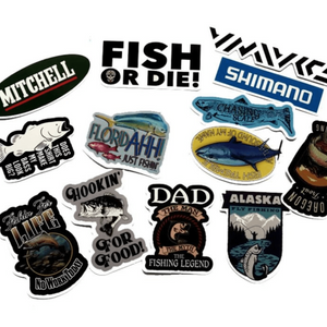 50 Stickers — Fishing Stickers