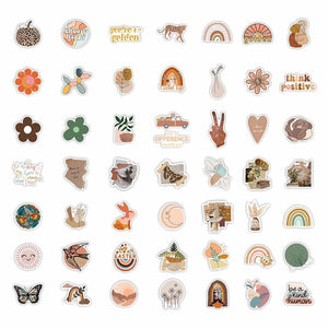 50 Stickers — Cute Bohemian Aesthetic