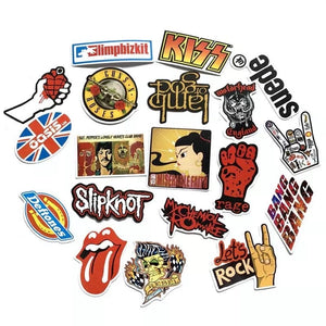 100 Stickers — Rock Bands