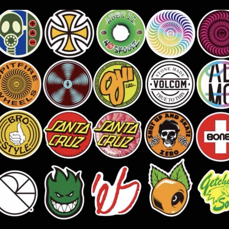 officieel Onenigheid Pidgin 100 Stickers — Skateboard Brands – Wally Stickers