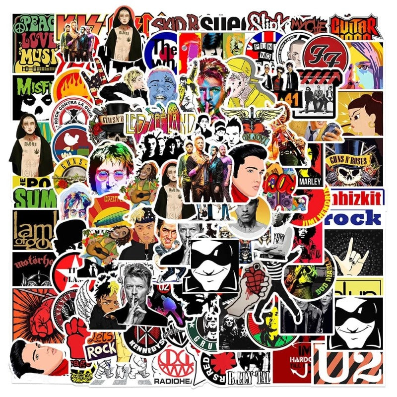 50 Stickers — Rock Bands (Part 2)