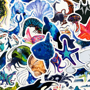 50 Stickers — Sea Creatures