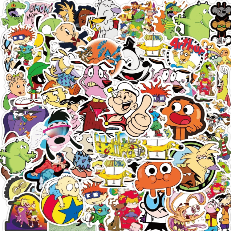 50 Stickers — Classic 90s Cartoons