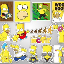 simpsons cartoon tv show stickers and cheap bart and homer vinyl sticker pack