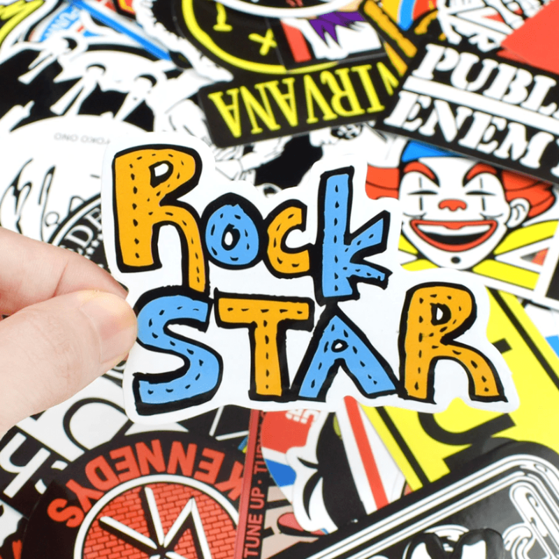100 Stickers — Rock Bands – Wally Stickers