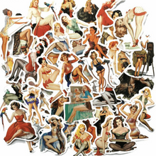 vintage retro pinup girls stickers and cheap pin up vinyl sticker pack