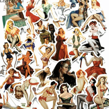 vintage retro pinup girls stickers and cheap pin up vinyl sticker pack