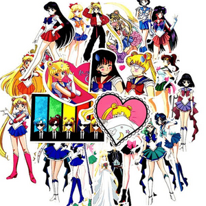 sailor moon anime tv show stickers and cheap vinyl sticker pack