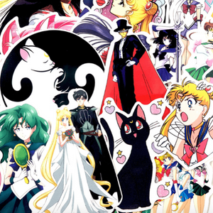 sailor moon anime tv show stickers and cheap vinyl sticker pack