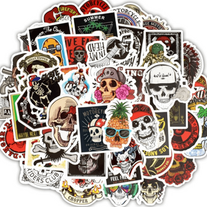 scary horror skull stickers and cheap skeleton sticker pack