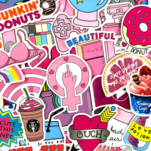 vsco pink color stickers and sticker pack for girls