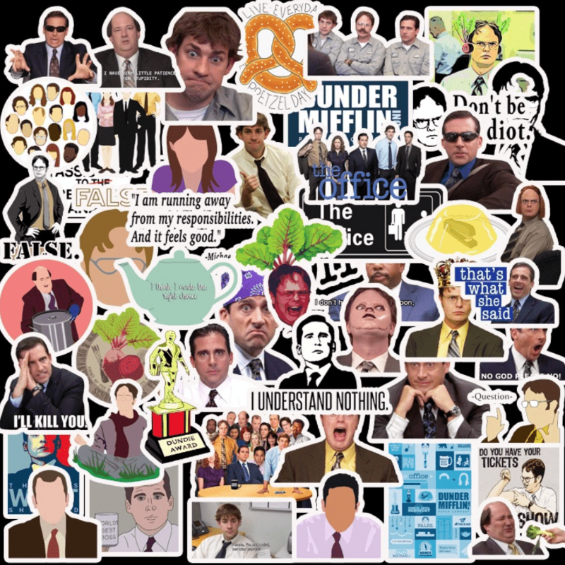the office tv show movie stickers and cheap vinyl sticker pack