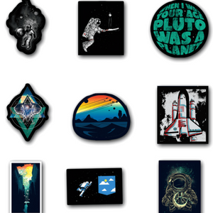 nasa outer space and alien stickers pack spaceship