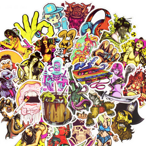 punk graffiti stickers and sticker pack for laptop