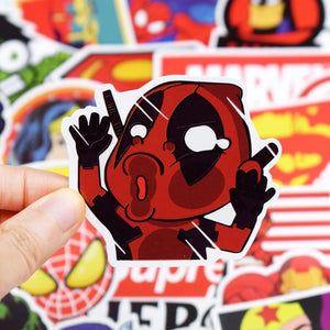 deadpool superhero avengers dc marvel comics stickers sticker pack